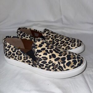 Steve Madden Mailer Leopard Print Slip on‎ Shoe Size 8 Knit Top